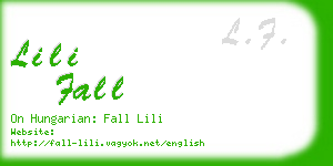 lili fall business card